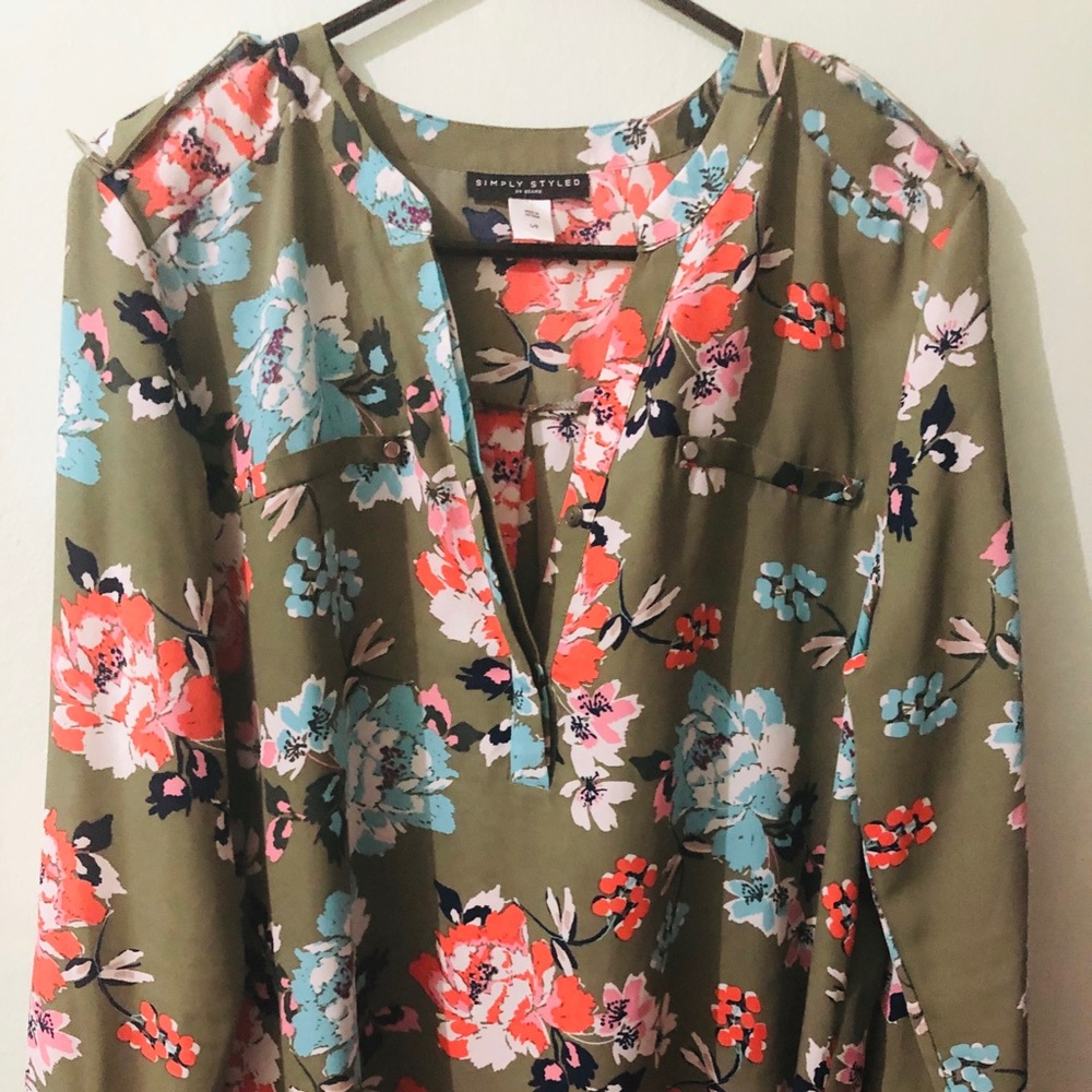 Green olive blouse